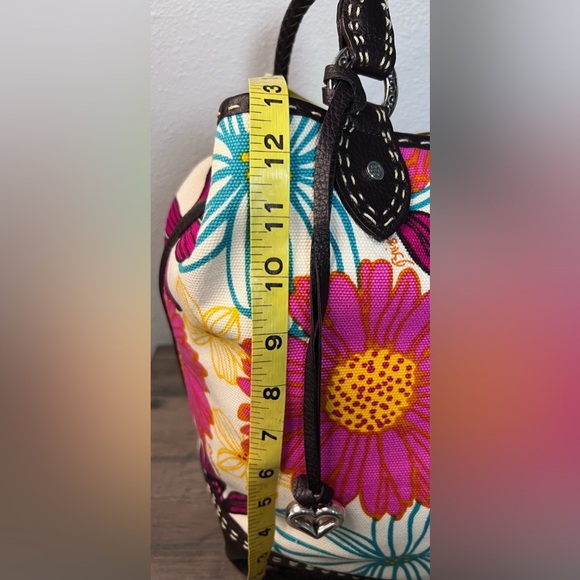 Brighton *NWT* Women’s Large Canvas Hand Bag  Braided Handles/Straps & Dust Bag - Picture 8 of 15